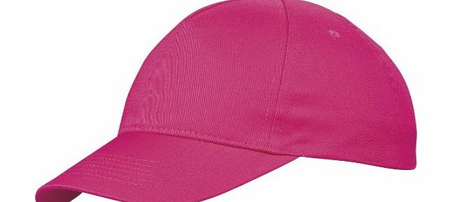 US BASIC 5 PANEL CHILDRENS BASEBALL CAP HAT - 13 COLOURS (CERISE HOT PINK)