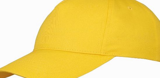 US BASIC 5 PANEL CHILDRENS BASEBALL CAP HAT - 13 COLOURS (GOLDEN YELLOW)
