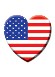USA Heart Keyring