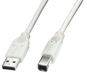 usb Cable - Type A to B  USB 2.0  3m  Grey  Box
