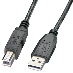 Cable - Type A to B  USB 2.0  Black  2m