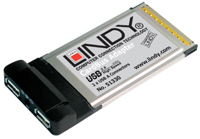 USB Card - 2 Port USB 2.0  CardBus (32 Bit)