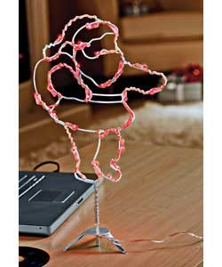USB Santa with 26 Red LED Lights and CD Rom