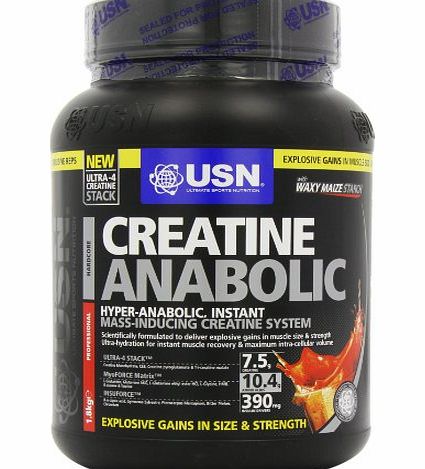 USN Creatine Anabolic Size and Strength Drink Powder, 1800 g - Orange