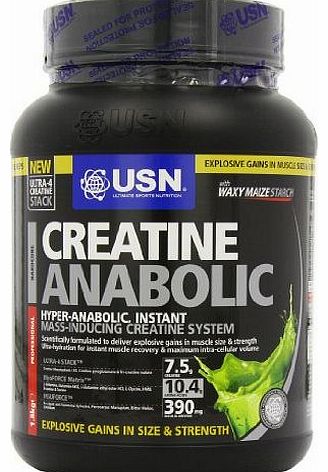 USN Creatine Anabolic Size and Strength Drink Powder, 1800 g - Tropical