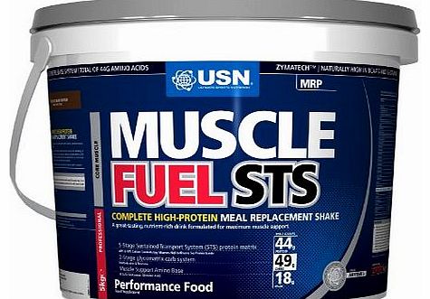 USN Muscle Fuel STS High Protein Meal Replacement Shake Powder, Strawberry - 5 kg