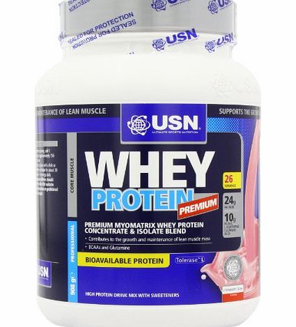 USN Whey 908g Protein Shake - Strawberry