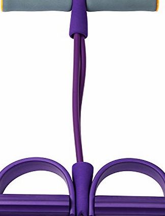 Uvistar Expander Elastic Pull Rope ,Uvistar Home Fitness Resistance Bands Foot Pedal Exerciser Bodybuilding Expander Latex Tube Elastic Pull Rope Training Equipment Yoga Crunches Abdomen Waist Arm Leg Tummy S