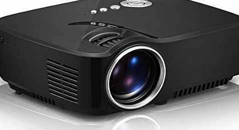 Uvistar GP70 Multimedia LED Projector 1200 Lumens Contrast Ratio 10,000: 1 Full HD Aspect ratio 16: 9 Digital Video Projector Home Theater Projector Support DVDs HDMI USB SD AV VGA TV Interface HD Vid