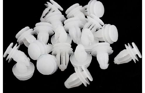 uxcell 20 Pcs White Plastic Rivet Retainer Door Trim Clips Fastener for Car