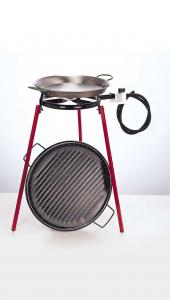 Outdoor cooking System 46cm Ridged Carbon Steel