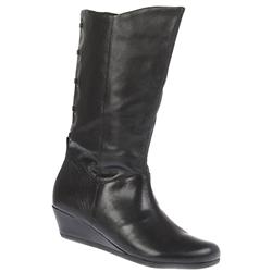 Female Arica Lace Leather Upper Leather/Textile Lining Fashion Boots in Black