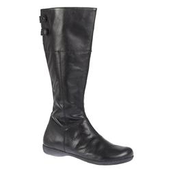 Female Twiggy Leather Upper Leather/Textile Lining Fashion Boots in Black