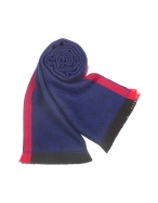 All Over Logo Wool Long Scarf
