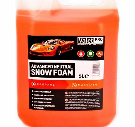 Valet PRO ADVANCED Netural Snow Foam 5 Litres **USE IN KARCHER LANCE**