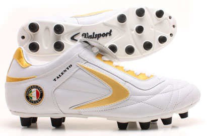 Valsport Talento FG Football Boots White/Gold