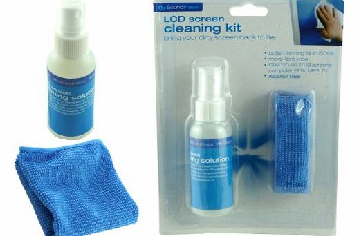 Value 4 Money LCD Screen Cleaning Kit - Alcohol Free - Suitable for use on all flat screen TVs / Monitors