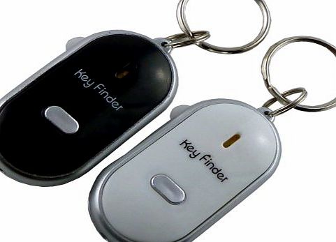 Value 4 Money Pack of 2 - One Of Each Whistle Key Finder With Key Ring Attachment - Simply Whistle To Locate Your Keys
