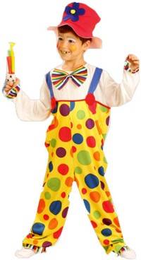 value Costume: Spotty Clown Jumpsuit (S 3-5 Yrs)