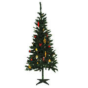 Value package, tree, lights and decorations, red