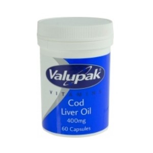 Valupak Vitamin Cod Liver Oil 400mg Capsules (60)