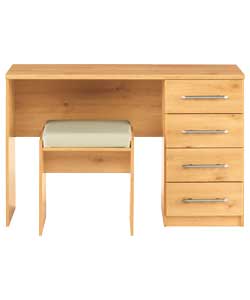4 Drawer Dressing Table and Stool - Beech