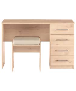 Vancouver 4 Drawer Dressing Table and Stool - Maple