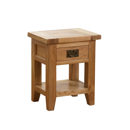 Vancouver Oak Bedside Table with 1 Drawer and 1