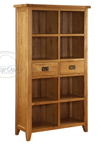 Vancouver Oak Bookcase with 2 Drawers