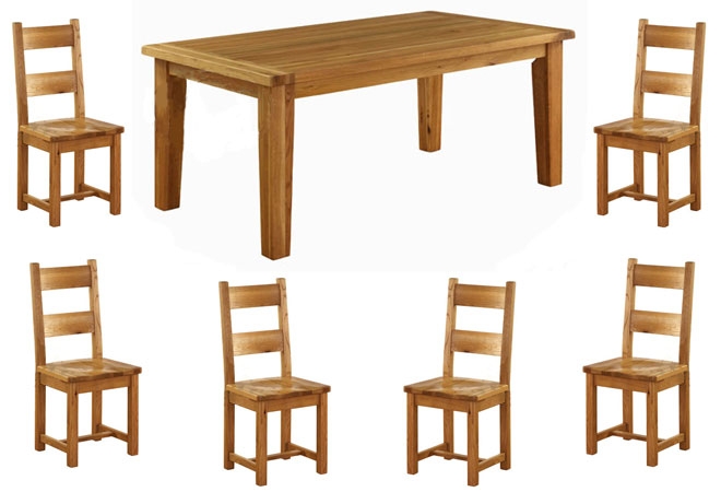 vancouver Oak Fixed Top Dining Table - 150cm and