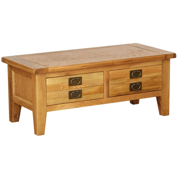 Vancouver Oak Petite Large 2 Drawer Coffee Table
