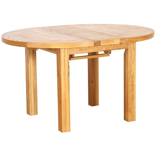 Vancouver Oak Petite Round Extension Dining Table