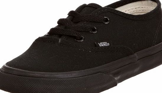 Vans Authentic, Unisex-Childs Low-Top Trainers, Black/Black, Child 4 UK (20 EU)
