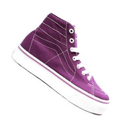 vans Girls Sk8-Hi Skate Shoes - White/Vivid Violet