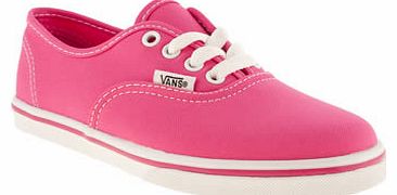 kids vans pink authentic lo pro girls junior