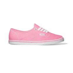 vans Ladies Authentic Lo Pro Shoes - Pink/White