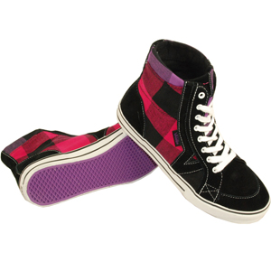 Ladies Vans Tory Hi Shoe. Black Pink