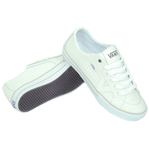 Ladies Vans Tory Leather Shoe. White