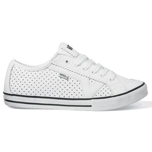 Ladies Vans Tory Shoe. Perfed Leather White