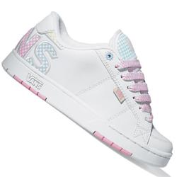 Ladies Lynzie Skate Shoes - White/Multi Check