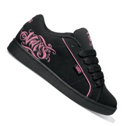 vans Ladies Weston Skate Shoes - Black/Pink