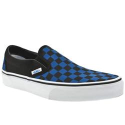 Vans Male Classic Slip On Fabric Upper Fashion Large Sizes in Black and Blue, White and Grey