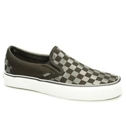 Vans Male Classic Slip On Too Check Fabric Upper Fashion Large Sizes in Black