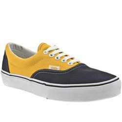 Vans Male Era Fabric Upper Fashion Large Sizes in Navy and Gold
