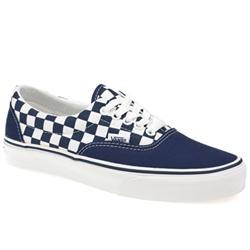 Vans Male Era Fabric Upper Fashion Trainers in White and Navy