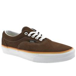 Vans Male Era Suede Upper Fashion Large Sizes in Brown and Orange
