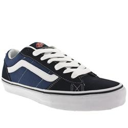 Vans Male La Cripta Dos Ii Suede Upper Fashion Large Sizes in Navy and White