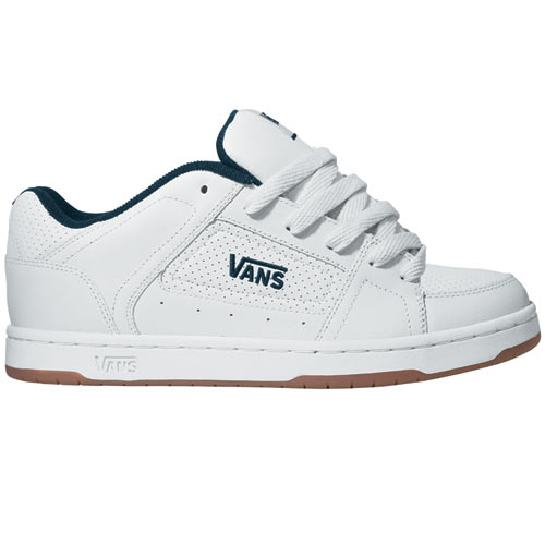 Vans Mens Vans Adder Skate Shoe White/navy/white