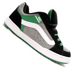 vans Skink Skate Shoes - Black/Grey/Green