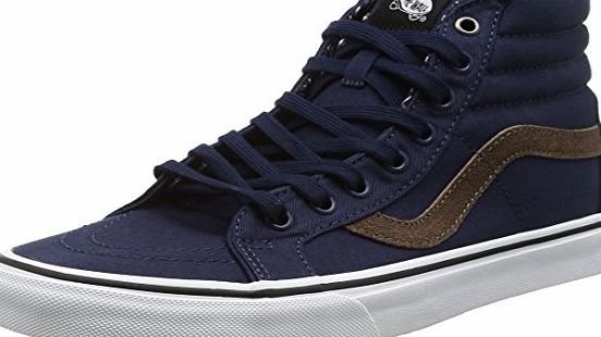 Vans Unisex Adults SK8 Reissue Hi-Top Sneakers, Blue (Cord and Plaid Dress Blues/True White), 7.5 UK